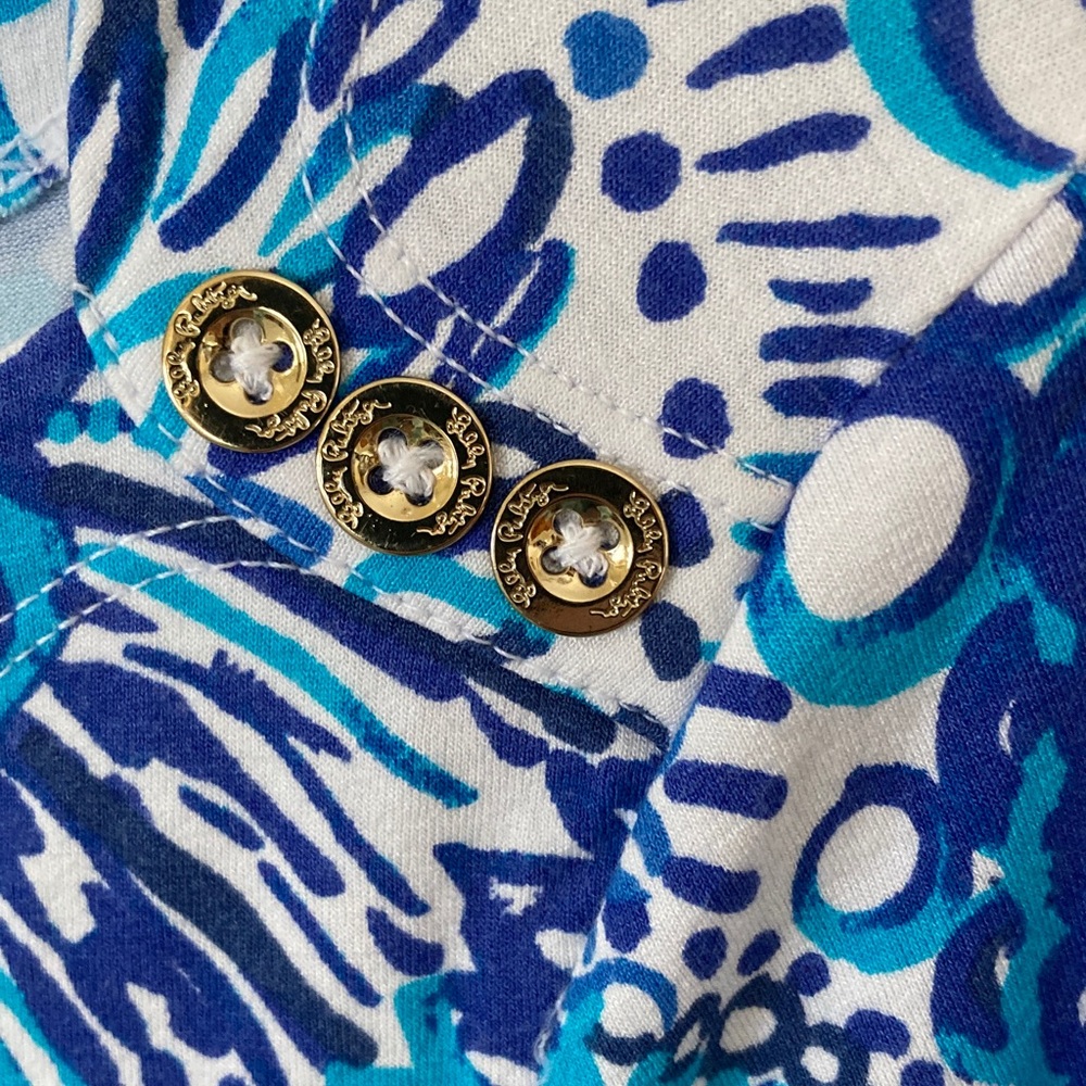 Lilly Pulitzer Blue and White Floral Dress - Picture 3 of 7